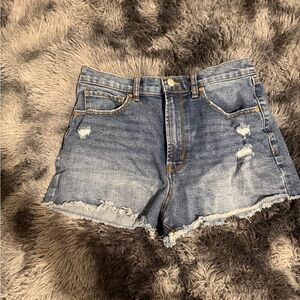 Sincerely Jules Medium Blue Distressed Denim Shorts